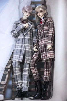 1/4 1/3 Масштаб BJD аксессуары кукольная одежда клетчатое пальто + брюки костюм для дяди BJD/SD MSD SD13 SD17 SSDF.Кукла в комплект не входит C841