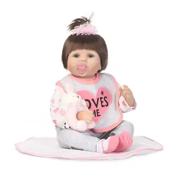 22 дюймовые Силиконовые Куклы Reborn Babies Brinquedos Куклы Для Девочек Виниловые Реалистичные Куклы Reborn Kids Рождественские Подарки Игрушки 55 см NPK