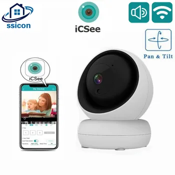 3-мегапиксельная Камера безопасности iCSee для помещений Двухсторонняя аудио Беспроводная МИНИ-Камера Smart Home WIFI Для обнаружения человека