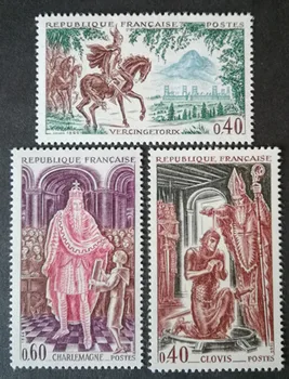 3 шт./компл. Новая почтовая марка Франции 1966 года, исторические марки с гравировкой знаменитостей MNH
