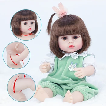 39 См Новая Девочка Возрождается Куклы Baby Doll Силиконовое Тело Может Принимать Ванну Магнитная Соска Детский Подарок Дешевая Рекламная Игрушка Accession