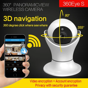 3D Навигация 360-градусная панорамная VR PTZ-камера 2MP 1080P IP-камера