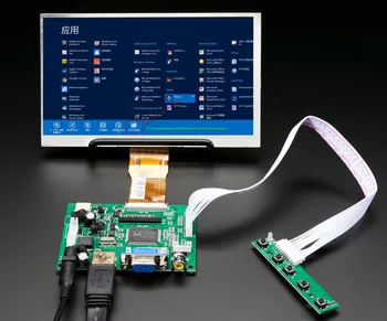 7-Дюймовый HD ЖК-дисплей Экран Монитора Драйвер Платы Управления HDMI-Совместимый VGA Для Lattepanda Raspberry Pi Banana Pi