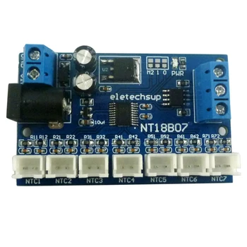7-Канальный Датчик температуры RS485 NTC Для измерения MODBUS RTU Безбумажный Регистратор PLC NT18B07