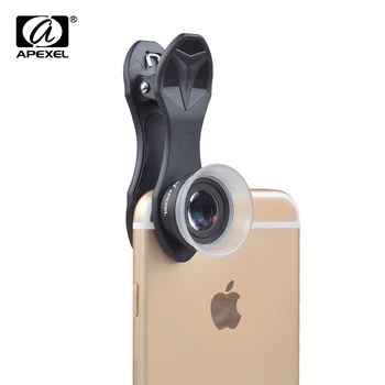 APEXEL Профессиональный Объектив Камеры мобильного Телефона lentes 12X/24X Макрообъектив Super Macro для iPhone 6 7 Android ios смартфон 24XM