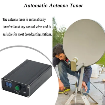 ATU-100 Pro + 7X7 1,8-55 МГц 0,96 Дюймовый OLED-дисплей 120 Вт Перезаряжаемый Автоматический Антенный Тюнер Коротковолновый Антенный Тюнер