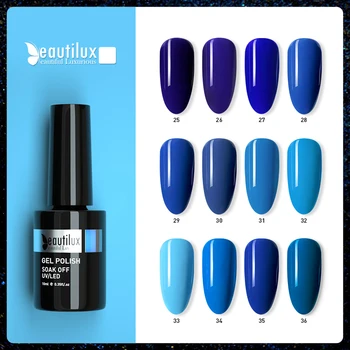 Beautilux Гель-Лак Для ногтей Blue Color Collection Гели Полупостоянный Лак Для ногтей 10 мл