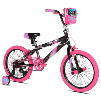 Kent Bicycles 18-дюймовый велосипед с блестками для девочек, черно-розовый велосипед carbon road bike bicicleta