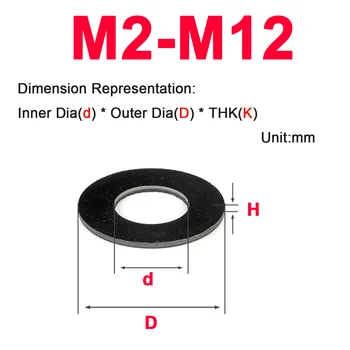 M2M2.5M3M4M5M6M8M10M12 Черная / Белая Стальная Бумажная Мезонная Изоляция Износостойкая Плоская прокладка