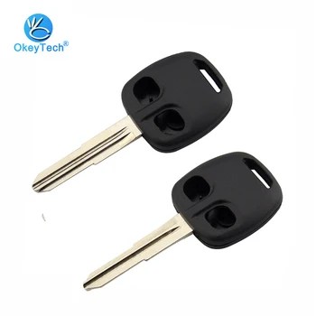 OkeyTech для Mitsubishi Key Shell 2 Кнопки с неразрезанным Левым и Правым пустым лезвием, замена ключа без ключа, Авто, чехол для ключей, брелок