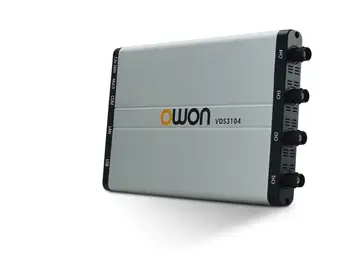 OWON VDS3104 100 МГц USB-осциллограф на базе ПК, 4 + 1 (мульти) канала, осциллограф с частотой записи 1 гц/с длиной записи 10 м