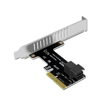Pcie to SFF 8643 4X/8X Карта адаптера с 2 портами U.2 для Nvme SSD Конвертер Карта расширения для настольных компьютеров