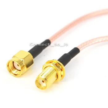 SMA кабель с косичкой RP SMA от мужчины к женщине SMA разъем для переборки Удлинительный кабель с косичкой RG316 15 см