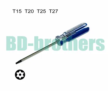 T15 T20 T25 T27 С Отверстием Torx Отвертка Ключ ПВХ Раскрашенный Стержень Ручка Отвертки Инструмент Для Ремонта Оптом 48 шт./лот