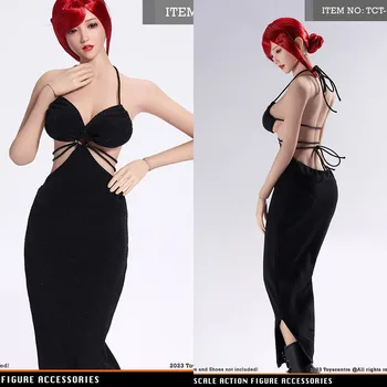 TCT-032 1/6 Масштаб Сексуальное Женское Черное вечернее платье с открытой спиной, модель одежды, подходящая для 12 