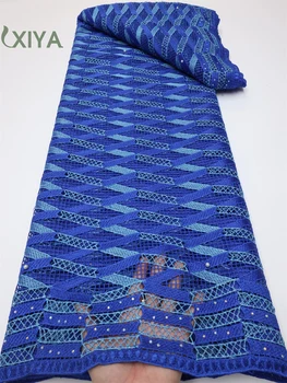 XIYA Нигерийские Кружевные Ткани 2023 Высококачественное Кружево Африканская Кружевная Ткань Гипюровый Шнур Кружевная Ткань Для Шитья Свадебного платья LY693