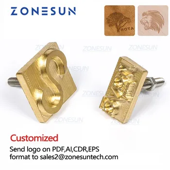 ZONESUN Форма для горячего тиснения фольгой из латуни, дерева, кожи, бумаги, Индивидуальная форма для тиснения, дизайн 