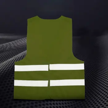 Автомобильный светоотражающий жилет Высокой видимости, флуоресцентный Зеленый, уличная защитная одежда, жилет из полиэфирного волокна, Вентилируемый жилет