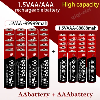 Батарея AA + AAA Нового бренда 1.5VAA Высокой Емкости 99999mAh + 1.5 vAA888888mAh Щелочная 1.5Vclock Батарея для игрушечной камеры Перезаряжаемая Батарея