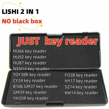 Без коробки Инструмент для считывания ключей Lishi 2 в 1 HU66 HU92 HU87 NSN14 TOY38R CY24 B106 GM37 GM39 YH35R FO38 HY17 SZ14 KW14 устройство для считывания ключей