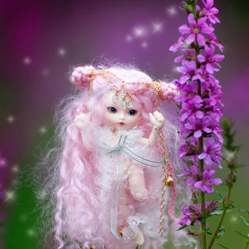 Бесплатная доставка Fairyland FL Realpuki Roro Doll BJD 1/13 Розовая улыбка Эльфы игрушки