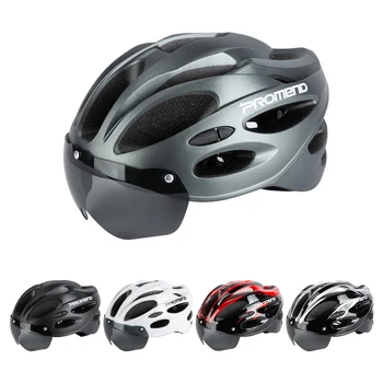 Велосипедный шлем Для Горного Велосипеда, Цельный Материал EPS + PC, Противоскользящие Износостойкие Магнитные Очки, Шлем Для Верховой Езды На открытом Воздухе