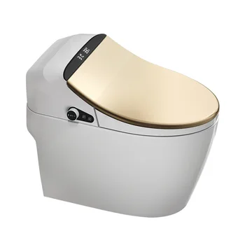 Встроенный интеллектуальный туалет с автоматическим откидыванием без бачка Многофункциональный бытовой туалет для мытья посуды с резервуаром для воды мгновенного нагрева