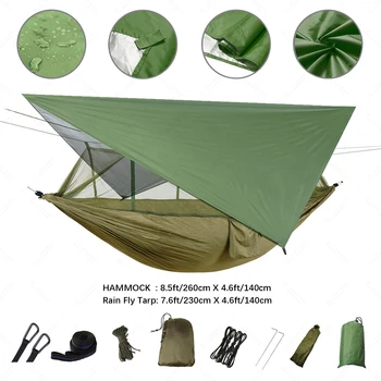 Гамак для защиты от комаров и дождя на открытом воздухе, палатка, принадлежности для кемпинга, укрытия, портативный гамак Naturehike