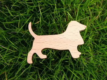 деревянная булавка-брошь для собаки бассет-хаунд