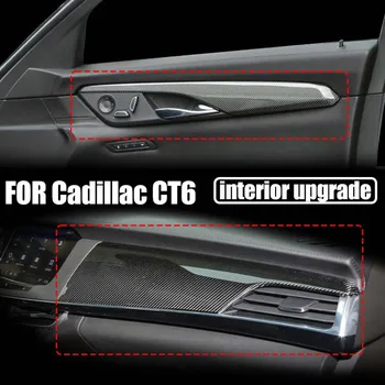 Для Cadillac CT6 Настоящая Панель Центрального управления Шестерней Из Углеродного Волокна, Авто Наклейка, Стайлинг Автомобиля, Модификация Интерьера, Аксессуары