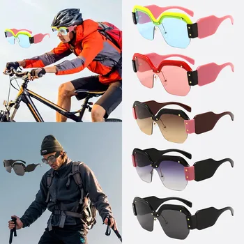 Женские солнцезащитные очки в большой оправе, модные солнцезащитные очки, Спорт на открытом воздухе, Велоспорт, Очки для езды на велосипеде, Защитные очки для глаз
