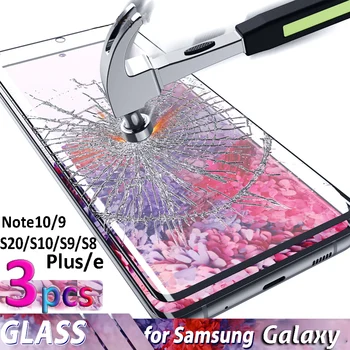 Защитная пленка из закаленного стекла с полным покрытием для Samsung Galaxy S20 Ultra Note 10 Plus, Защитные пленки для Galaxy S10 plus S9