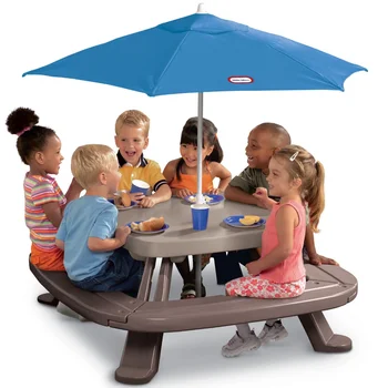 Игрушка для детского стола для пикника Little Tikes Outdoor Fold 'n Store с рыночным зонтиком