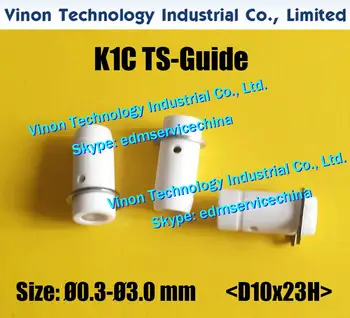 Керамическая направляющая TS Ø1,5 мм (D10x23H) для электроэрозионных сверлильных станков Sodic k KIC, Matra Bohrteufel, Charmilles серии SH2