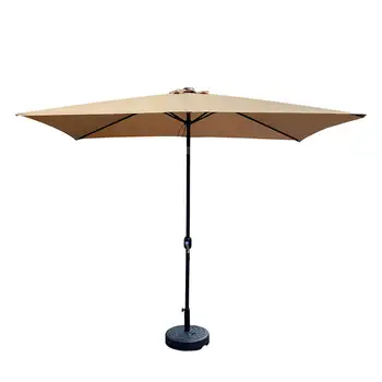 Консольный зонт Irene Inevent, Солнечный светодиодный зонт для патио, защита от ультрафиолета, Регулируемый угол наклона, Подвесной зонт, темно-серый