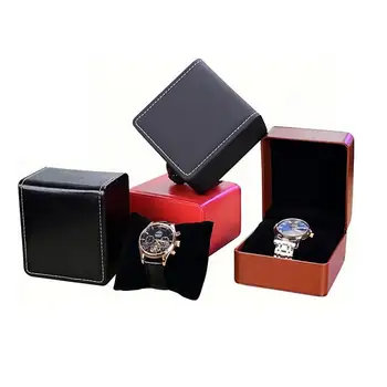 Коробка-держатель для браслета, подарочная упаковка, высококачественный чехол для часов из искусственной кожи, однотонный дисплей для часов, Органайзер для украшений в стиле ретро
