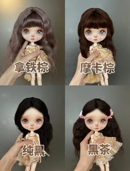 Кукольные парики Blythe Qbaby из натурального простого базового мохера с завитками в виде микрообъемов 9-10 дюймов для волос Бесплатная доставка