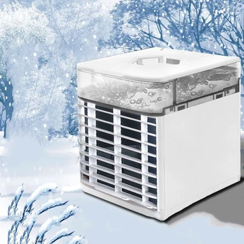 Маленький вентилятор охлаждения, Мини-Чиллер USB для дома, Портативное Увлажнение, Охлаждение и распыление льда, Настольный Электрический Бытовой ветер