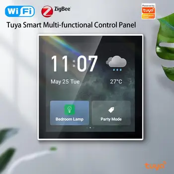 Многофункциональный переключатель Tuya Smart Control Panel с Сенсорным экраном 4 Дюйма, Интеллектуальные Сцены Для устройств Tuya WiFi/Zigbee/Buletooth