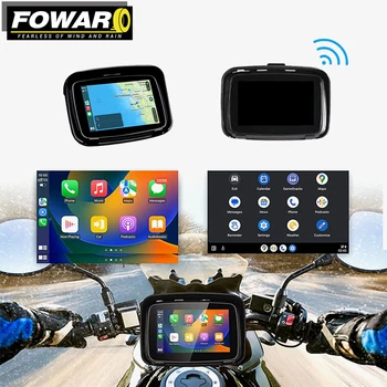 Мотоцикл Портативный GPS Навигация Мото Водонепроницаемый дисплей Carplay Для Мотокросса Беспроводной 5-дюймовый Экран Carplay Android Auto IPX7GPS