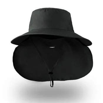 Мужская летняя шляпа-ведро COKK, кепка рыбака, Рыболовная шляпа, шаль, защита шеи, Солнцезащитный крем для скалолазания, Дышащий, для пеших прогулок, Новый