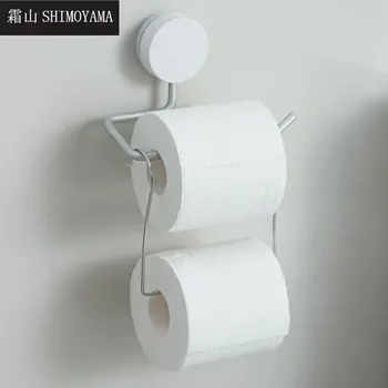 Настенный держатель для туалетной бумаги SHIMOYAMA, Вешалки для ванной Комнаты, Крючок для рулонной бумаги из нержавеющей стали без перфорации