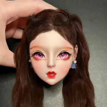 Новая 1/3 Кукольная Голова С Макияжем Для Девочек Кукольная Голова Для Макияжа Для Девочек Кукольная Голова С 3D Красочными Глазами