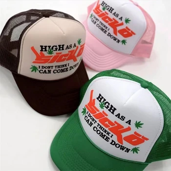 Новая бейсболка SICKO TRUCKER Для мужчин и женщин 1: 1, высококачественные шляпы с пышным принтом, регулируемые бейсболки SICKO