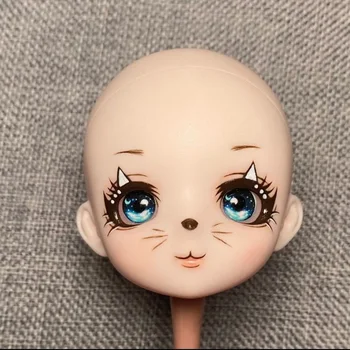 Новые аксессуары для головы куклы из аниме 1/6 Bjd, ручная роспись, голова для макияжа для девочек-кукол 28 см, игрушки для одевания