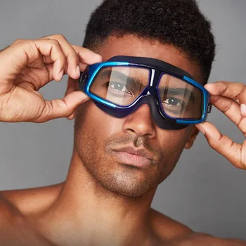 Новые Модные Плавательные очки с большой Оправой для взрослых, Высококачественные HD Противотуманные Очки для Плавания, Прямая Оптовая цена Производителя