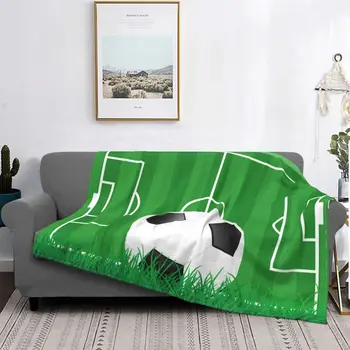 Одеяло С футбольным рисунком, фланелевый мяч, спортивное легкое одеяло для автомобильного дивана, одеяло для спальни