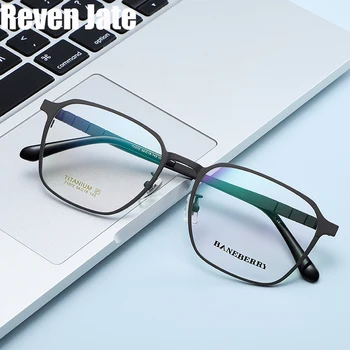 Оптические очки Reven Jate 71075 в оправе из чистого титана, очки по рецепту Rx для мужчин или женщин, очки для мужчин и женщин