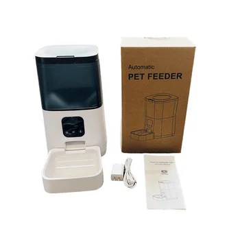 Оптовая продажа, камера HD 1080P, Wi-Fi / APP Control, Автоматическая интеллектуальная кормушка для домашних животных объемом 5 л для кормления кошек и собак