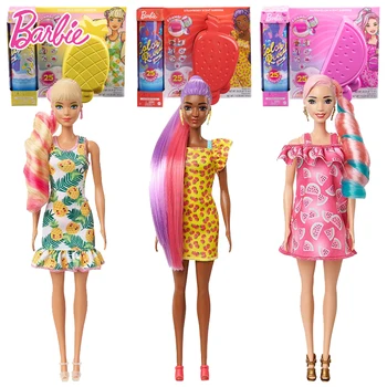 Оригинальные куклы Barbie Color Reveal из пенопласта, друг-питомец с 25 сюрпризами, ароматические пузырьки, игрушки-куклы принцессы для девочек в подарок
